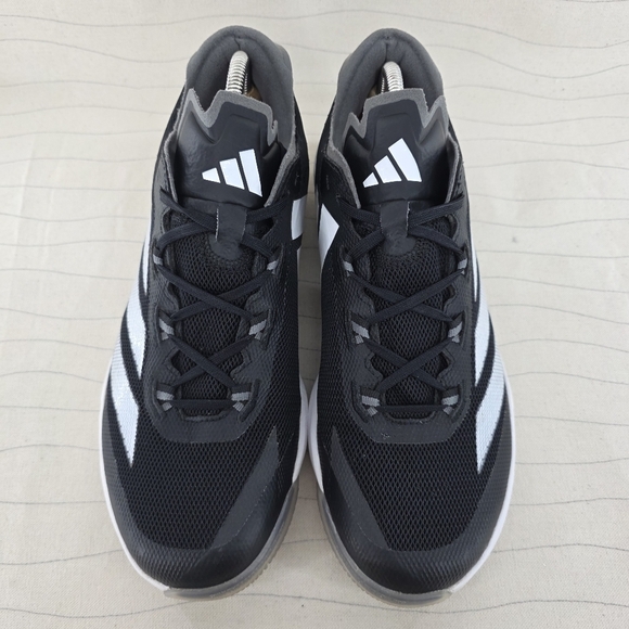 Adidas Mens Adizero Impact Turf Trainers Black White Baseball Shoes IH2645 Sz 10 - Picture 3 of 11